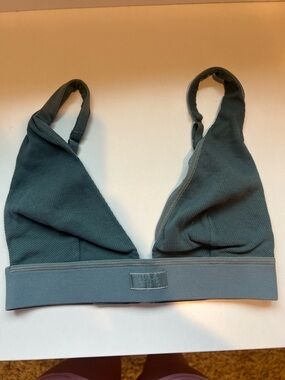 SKIMS Ribbed Triangle Bralette in Olive
